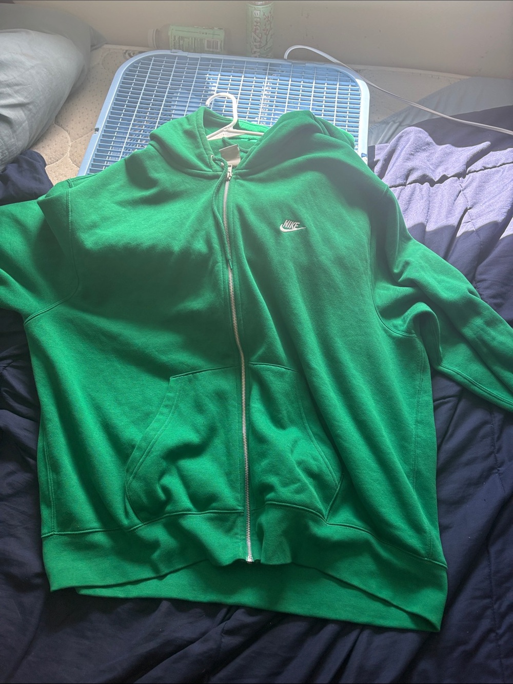 Nike Kids' Bright Green Full-Zip Hoodie Jacket